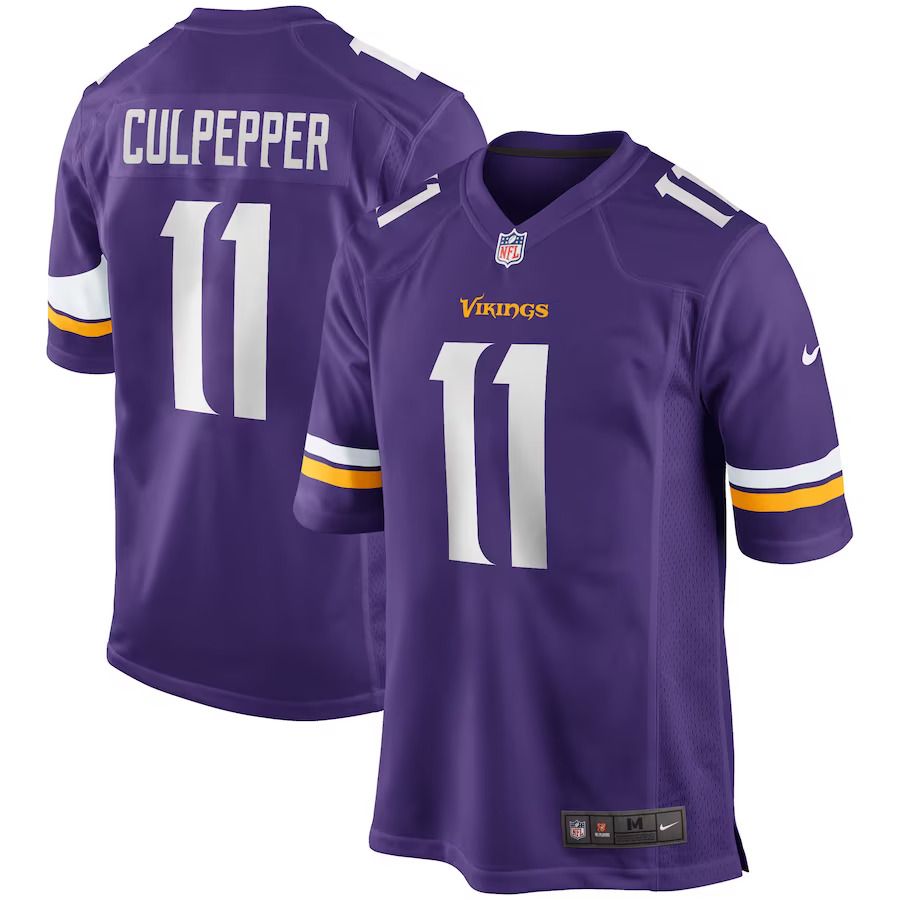 Men Minnesota Vikings 11 Daunte Culpepper Nike Purple Game Retired Player NFL Jersey